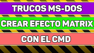 Cómo crear Efecto Matrix con bloc de notas y el CMD de Windows. Trucos con el CMD: Matrix con MSDOS