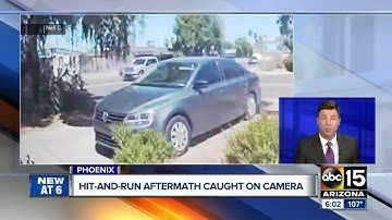 Hit and run aftermath caught on camera