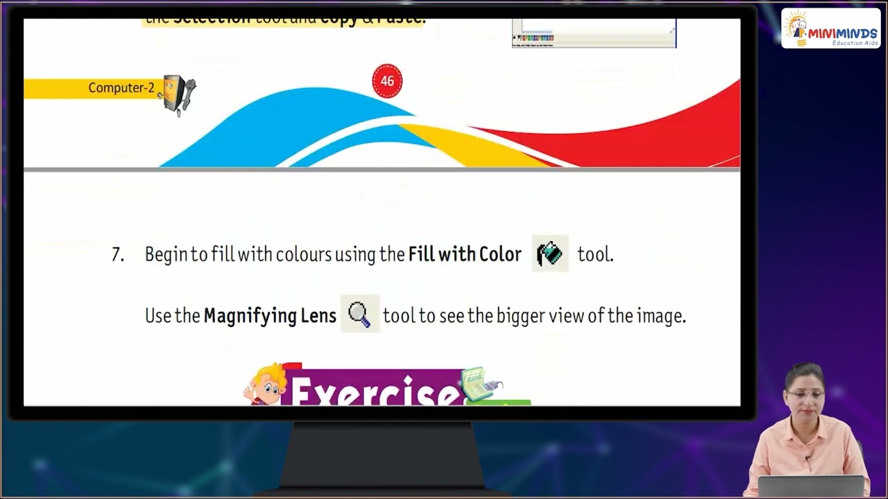 Ch 9 | Miniminds | Techno-Fun  | Class 02 | Ms. Paint | For children