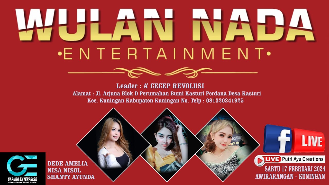 🔴Live Wulan Nada //  Pernikahan Arya & Amanda // Awirarangan - Kuningan // Gapura Enterprise