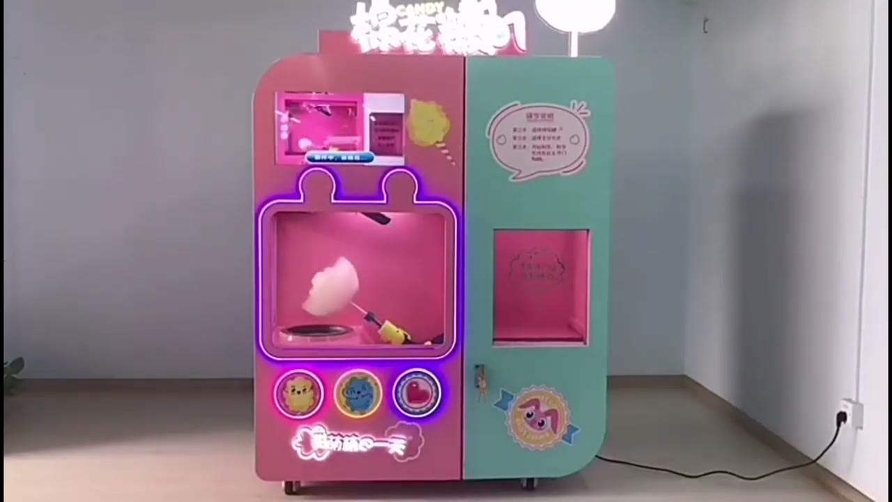 Автомат по продаже сладкой ваты - YouTube