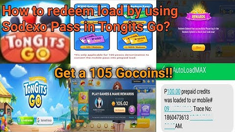 How to redeem load by using Sodexo Pass in Tongits Go?