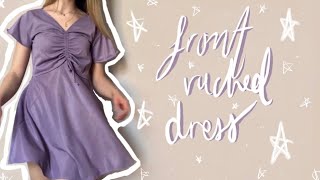 SEW WITH ME: front ruched dress from scratch