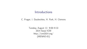 ICM2014 VideoSeries MN01: Introduction on Aug12Tue