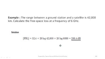 L19, Module 3   SPACE SEGMENT and SPACE LINK   Transmission Losses , The Link Power Budget Equation