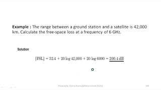 L19, Module 3   SPACE SEGMENT and SPACE LINK   Transmission Losses , The Link Power Budget Equation