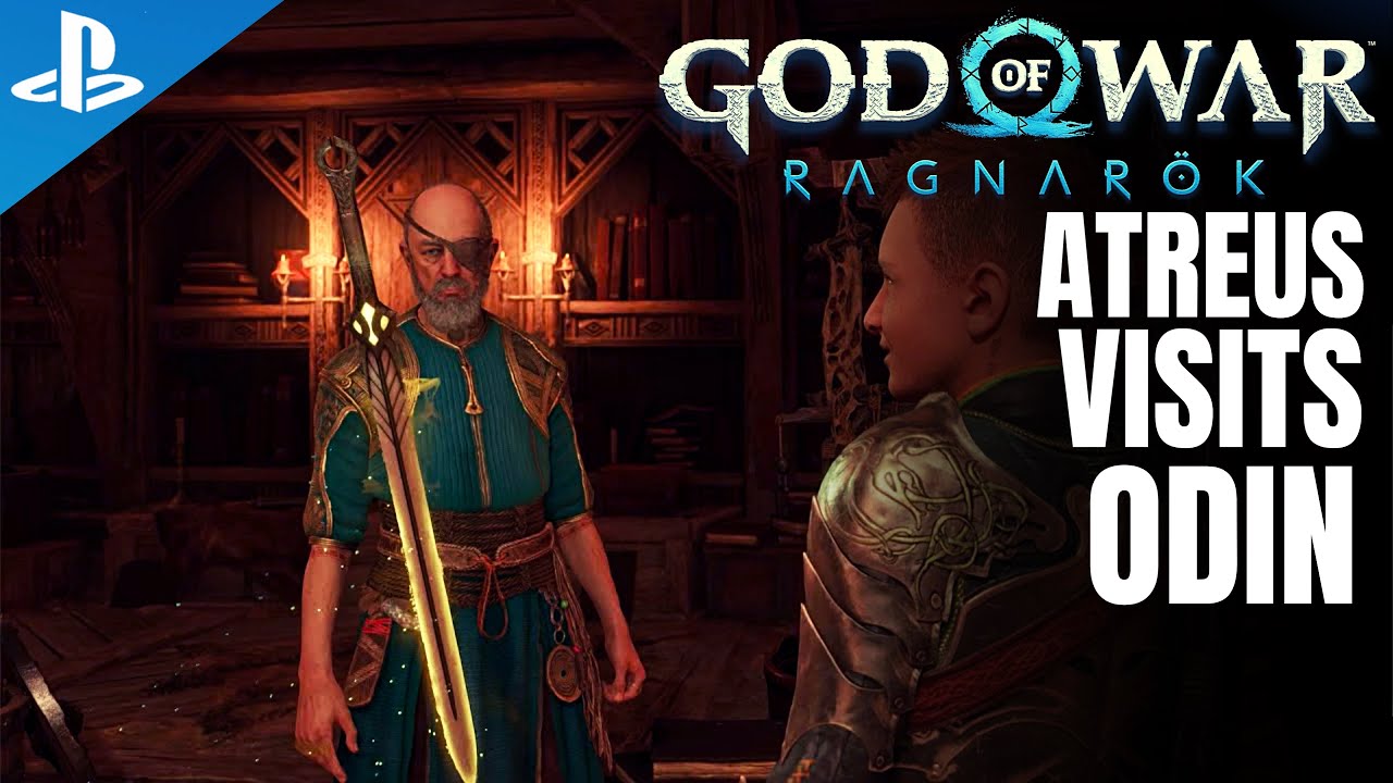 God of War 5 Ragnarok - Atreus meets Odin & Heimdall in Asgard (God of War  2022) PS5 