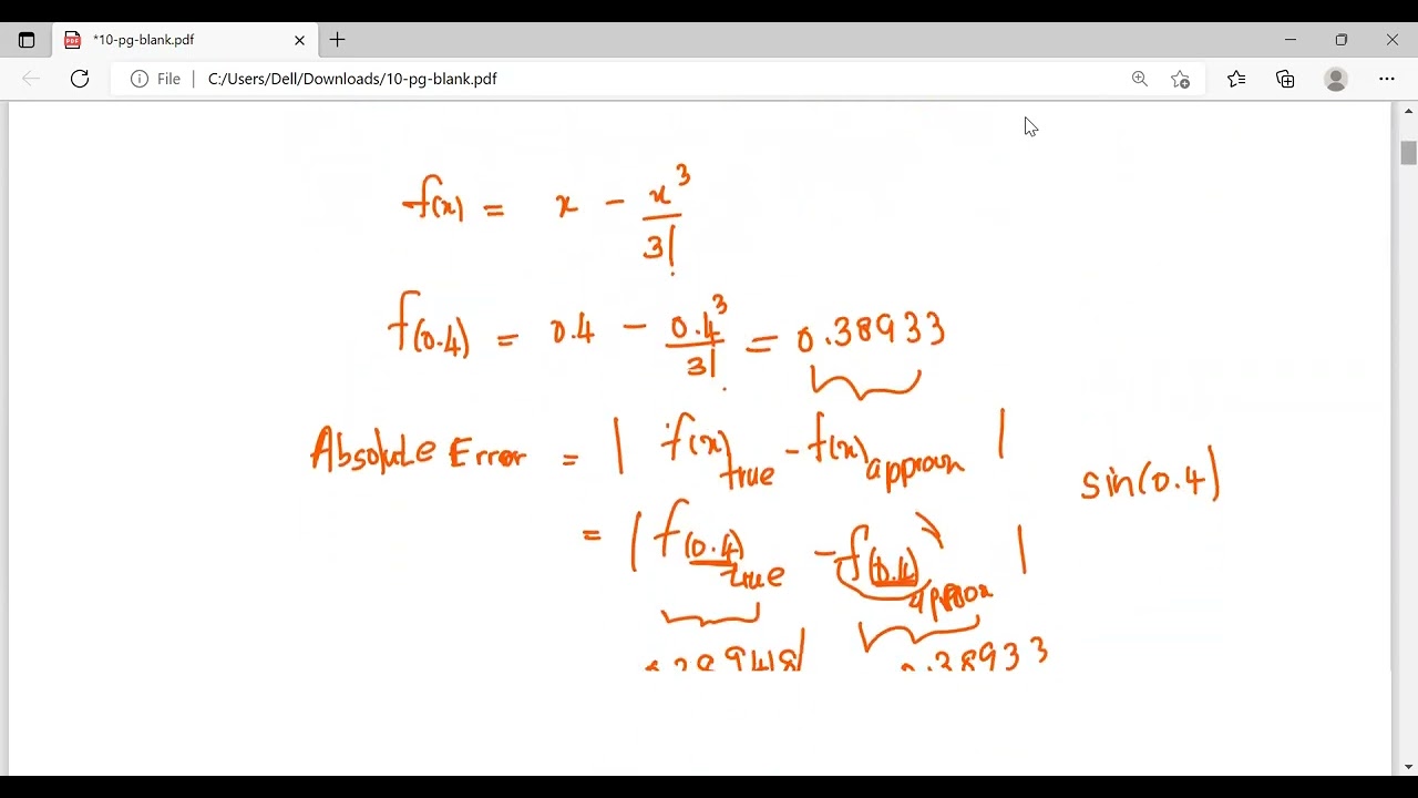 Maximum Absolute Error In Taylor Polynomial Using Remainder Numerical maximum-absolute-error-in-taylor-polynomial-using-remainder-numerical