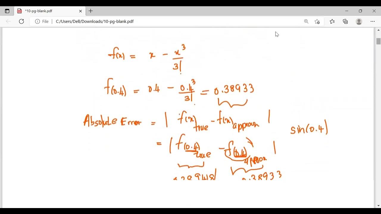 Maximum absolute error in taylor polynomial using remainder numerical