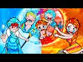 Paper Dolls Dress Up - Shifty Witch and Elsa Frozen vs Fire Vortex Dress - Barbie Story & Crafts