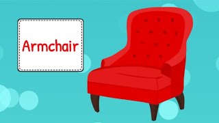 Furniture and HOUSE objects - easy english vocabulary for kids