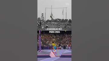 Olympic pole vault evolution 🤯