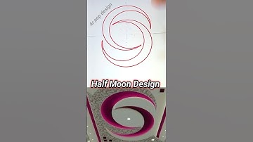 Half moon pop ceiling design marking video #shorts #shortvideo #art #drawing