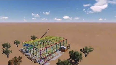 (Hangar) Modeling & Mezzanine & Canopy-Structure Modelling in Tekla Structures