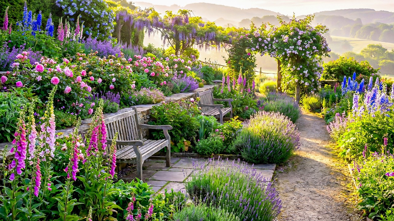 Сказочный цветочный сад, настолько умиротворяющий, что успокаивает разум