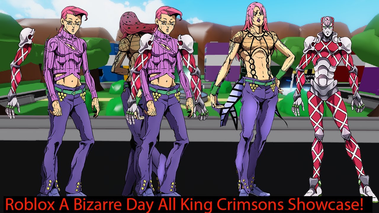 Roblox A Bizarre Day All King Crimsons Youtube - roblox bizarre adventure 4 à¸£ à¸§ à¸§ king crimson à¹à¸¥à¸°à¸­à¸˜ à¸šà¸²à¸¢à¹€à¸ à¸¢à¸§