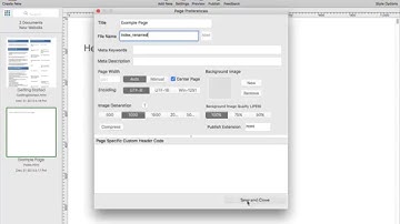 How to rename web page file name using HTML Egg Pro for Mac