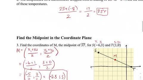 1.3 Notes - Locating Points and Midpoints (Geometry) Part 1