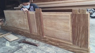 Woodworking Techniques In Design Wood Door - Door Made Of Very Solid Wood