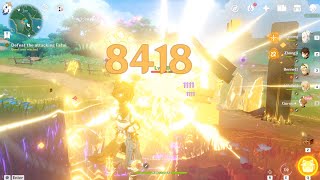 Gorou Gameplay Trial from Hangout with Full Skill Descriptions, Constellations and Multipliers