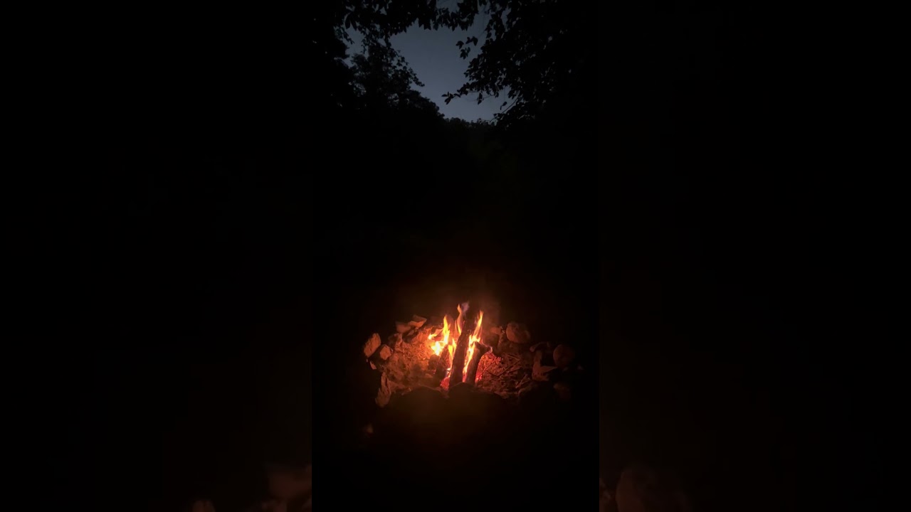 Campfire in the forest - Albert Pike area 