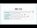 MB-330 Practice Exam 2025 | Microsoft Dynamics 365 Supply Chain Management Functional Consultant