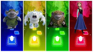 Bulda 🆚 Marshmallow 🆚 Pabbie 🆚 Anna - FROZEN 🎶 TILES HOP EDM RUSH  #4 screenshot 4
