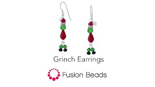 Watch how to make Grinch earrings by Fusion Beads