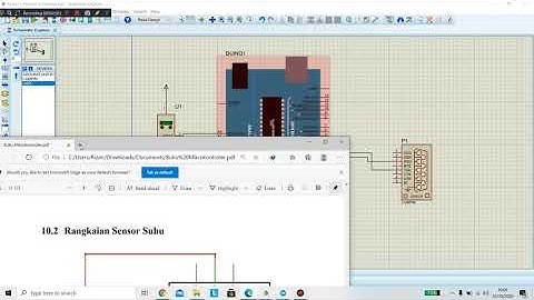 SIMULASI-PRAKTIKUM SENSOR SUHU, SERIAL MONITOR, DAN LCD