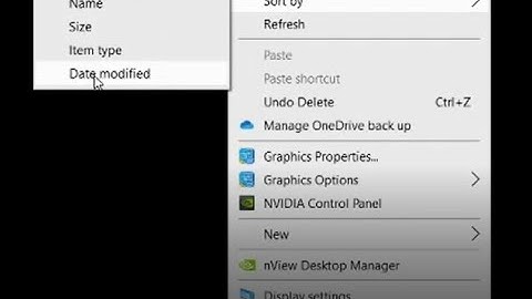 How to sort desktop icon by Date modified? Window 10