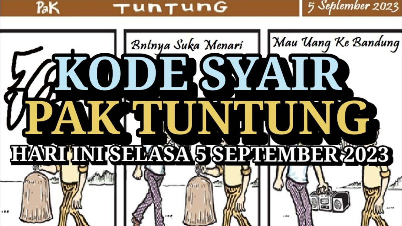 Kode Syair Pak Tuntung Hari Ini Selasa 5 September 2023, Hk, Sgp, Sdy