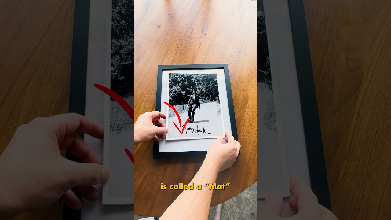 How to frame up an autographed photo! 