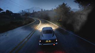 calm down, rest here a while. rainy night on empty road | 1 hour