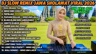 DJ Slow Remix Jawa Sholawat Viral 2026🔥 Full Bass 808 Nendang | Syiir Tanpo Waton, Pepeling🔥