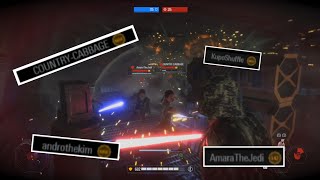 Equipo de 3 MAX no pueden ganar ni glitcheando con Finn (Patéticos) -STAR WARS Battlefront II