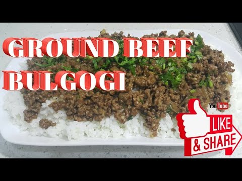 Ground Beef Bulgogi Youtube