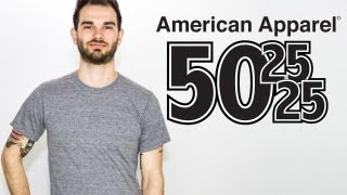 Custom American Apparel TriBlend 50/25/25 T Shirt on a Guy Model (Style TR401)