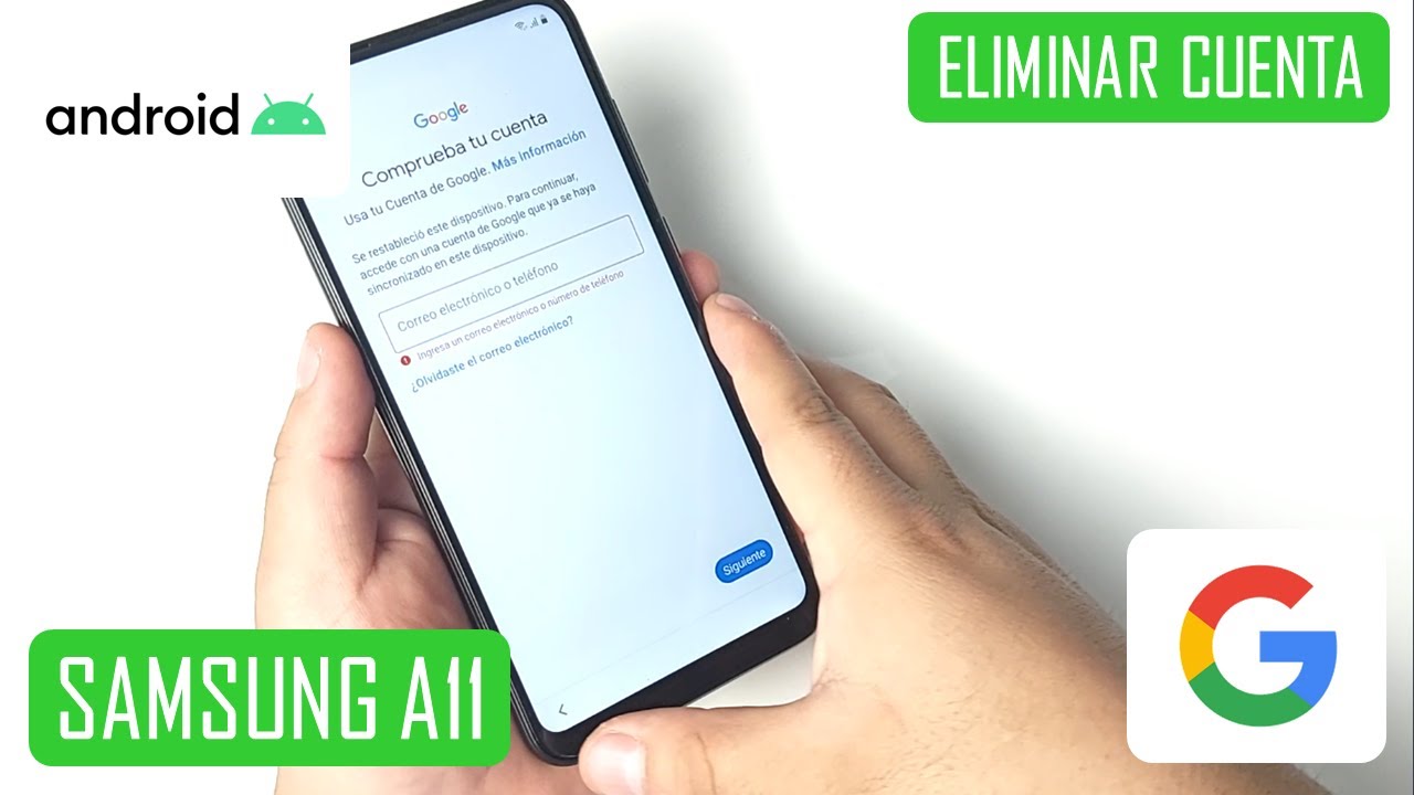 Eliminar Cuenta de Google Samsung Galaxy A11 | Android 10