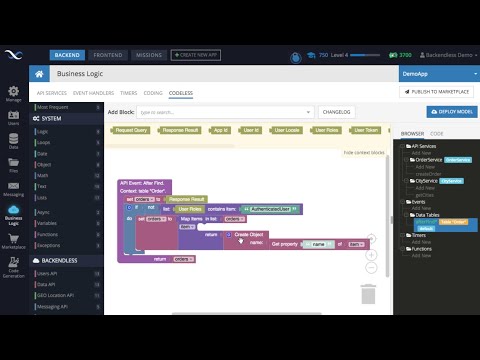 How to create a Codeless API Event Handler with data filtering logic