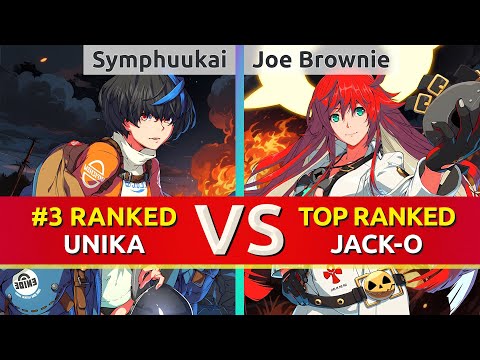 GGST ▰ Symphuukai (#3 Ranked Unika) vs Joe Brownie (TOP Ranked Jack-O). High Level Gameplay