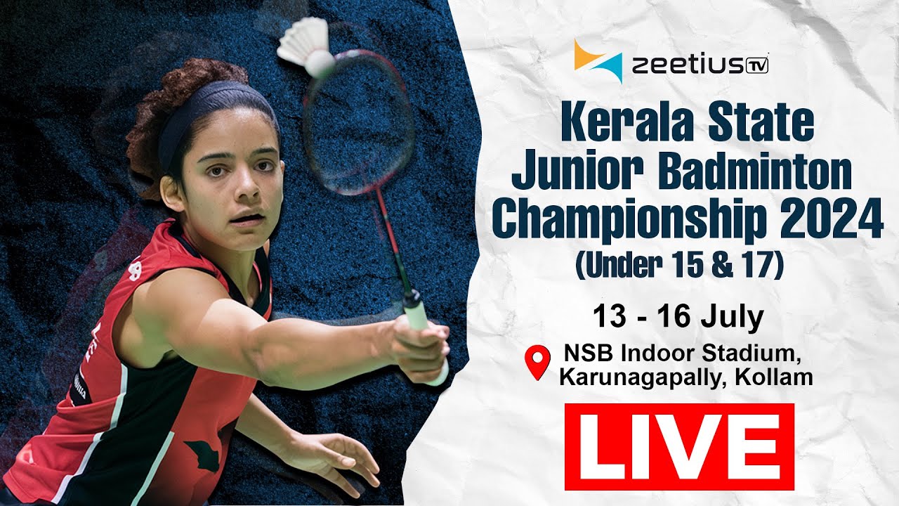 Day 2 - Court 1 - Kerala State Junior Badminton Championship 2024 - YouTube