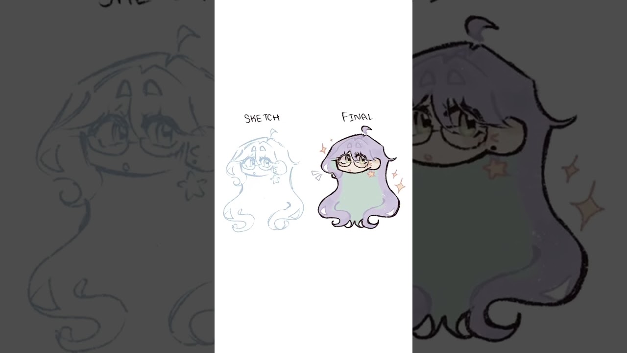 sketch vs. final // ft. 3rd DTIYS prize :D ✨ 