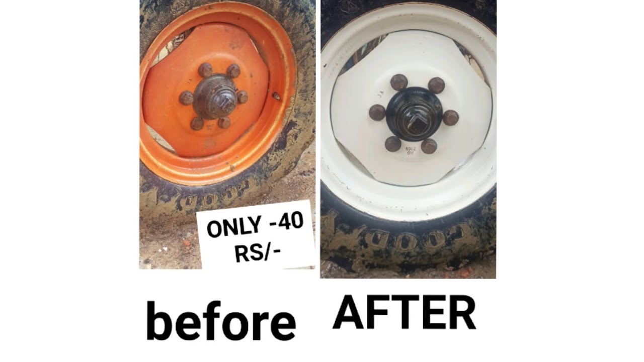 how to clean tractor rim