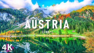 FLYING OVER AUSTRIA (4K UHD)  Relaxing Music Along With Beautiful Nature Videos  4K Video