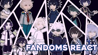 Fandoms React | Introduction/ Part 0/11 | JJK, MHA, HSR, BSD, DRV3, KNY, etc | 🍰🫧🦢