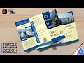 Print ready trifold brochure design with printing layout in Adobe illustrator in Hindi