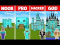 Minecraft NOOB vs PRO vs HACKER vs GOD - DIAMOND HOUSE BUILD CHALLENGE