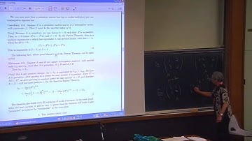 Mike Boyle - Nonnegative matrices : Perron Frobenius theory and related algebra (Part 1)