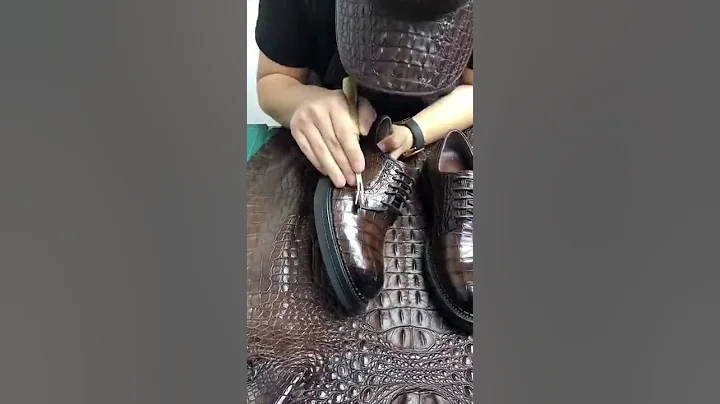 Men’s Shoes Genuine Crocodile Alligator Skin Leather Handmade Brown #Shorts