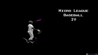 Micro League Baseball 4 gameplay (PC Game, 1992)